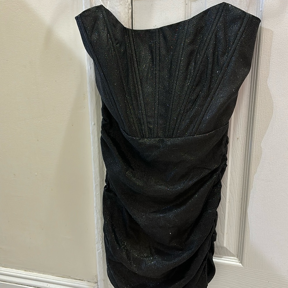 Black glitter mini dress size: M